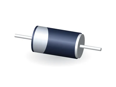 Axial electrolytic capacitor package drawing